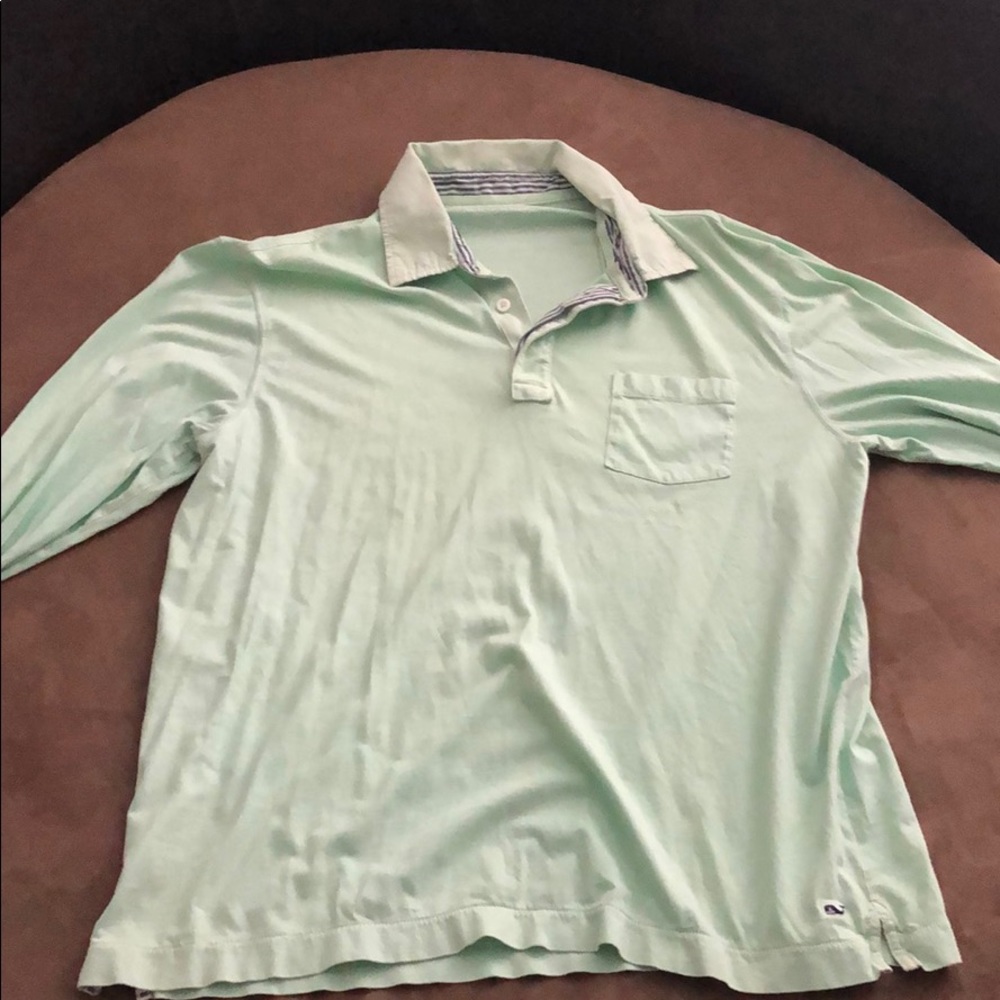 Vineyard vines long sleeved polo with pocket